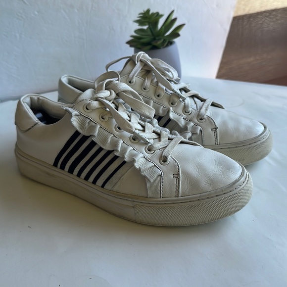 Tory Burch Ruffle Fashion Sneakers, White, 8 M - Picture 1 of 14